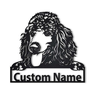 Personalized Poodle Dog Metal Sign Art | Custom Poodle Dog Metal Sign | Animal Funny | Father&#39;s Day Gift | Pet Gift - Thegiftio