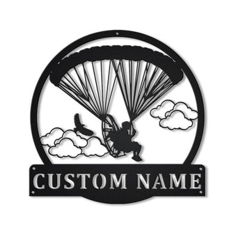 Personalized Powered Parachute Monogram Metal Sign Art ,Custom Powered Parachute Metal Sign, Parachute Lover Sign Decoration For Living Room - Thegiftio UK