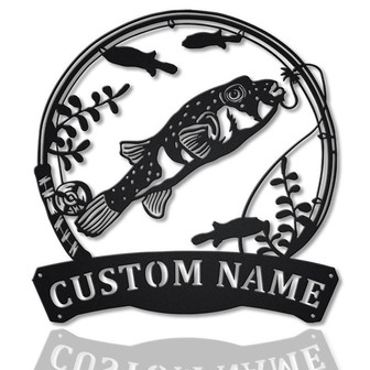 Personalized Puffer Fishing Fish Pole Metal Sign Art | Custom Puffer Fishing Fishing Metal Sign | Puffer Fishing Gift - Thegiftio UK