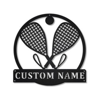 Personalized Racquetball Sport Monogram Metal Sign Art | Custom Racquetball Sport Metal Sign | Hobbie Gifts | Sport Gift | Birthday Gift - Thegiftio UK