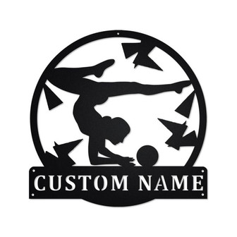 Personalized Rhythmic Gymnastics Ball Metal Sign | Rhythmic Gymnastics Ball Metal Wall Art | Rhythmic Gymnastics Ball Lover Gift| Gymnastics - Thegiftio