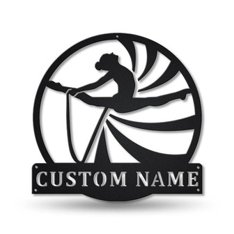 Personalized Rhythmic Gymnastics Rope Monogram Metal Sign Art | Custom Rope Sport Metal Sign | Hobbie Gifts | Sport Gift | Birthday Gift - Thegiftio