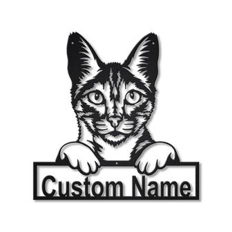 Personalized Savannah Cat Metal Sign Art | Custom Savannah Cat Metal Sign | Animal Gift | Pets Gift | Birthday Gift - Thegiftio UK