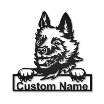 Personalized Schipperke Dog Metal Sign Art | Custom Schipperke Dog Metal Sign | Animal Funny | Father&#39;s Day Gift | Pets Gift | Birthday Gift - Thegiftio UK