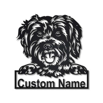 Personalized Schnoodle Dog Metal Sign Art | Custom Schnoodle Dog Metal Sign | Boxer Dog Funny | Dog Gift | Animal Custom - Thegiftio UK