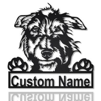 Personalized Scottish Deerhound Dog Metal Sign Art | Custom Scottish Deerhound Dog Metal Sign | Dog Gift | Animal Funny | Birthday Gift - Thegiftio UK