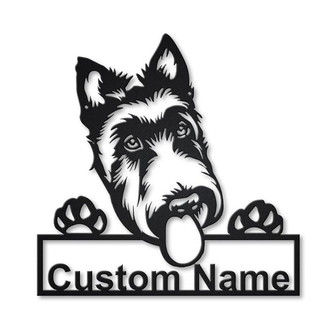 Personalized Scottish Terrier Dog Metal Sign Art | Custom Scottish Terrier Dog Metal Sign | Animal Funny | Father&#39;s Day Gift | Pets Gift - Thegiftio