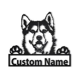 Personalized Siberian Husky Dog Metal Sign Art | Custom Siberian Husky Dog Metal Sign | Dog Gifts Funny | Dog Gift | Animal Custom - Thegiftio UK