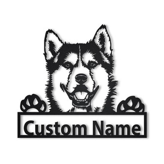 Personalized Siberian Husky Dog Metal Sign Art | Custom Siberian Husky Dog Metal Sign | Dog Gifts Funny | Dog Gift | Animal Custom - Thegiftio UK