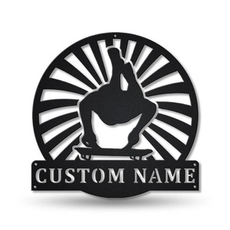 Personalized Skeleton Sport Metal Sign Art | Custom Skeleton Sport Metal Sign | Skeleton Sport Gift | Decor Decoration | Birthday Gift - Thegiftio UK