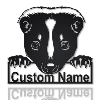 Personalized Skunk Animal Metal Sign Art | Custom Skunk Metal Sign | Father&#39;s Day Gift | Pets Gift | Birthday Gift - Thegiftio UK