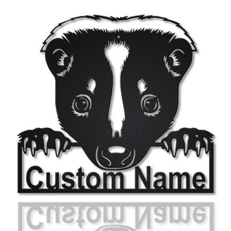 Personalized Skunk Animal Metal Sign Art | Custom Skunk Metal Sign | Father's Day Gift | Pets Gift | Birthday Gift - Thegiftio UK