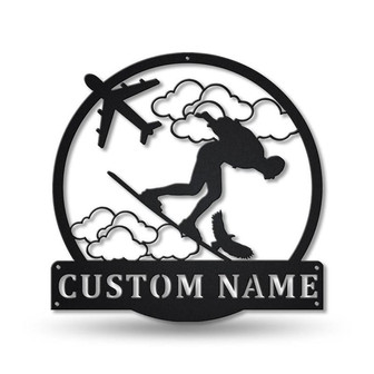 Personalized Skysurfing Sport Monogram Metal Sign Art | Custom Skysurfing Sport Metal Sign | Hobbie Gifts | Sport Gift | Birthday Gift - Thegiftio UK