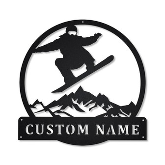 Personalized Snowboarding Metal Sign Art , Custom Snowboarding Metal Sign, Snowboarding Lover Sign Decoration For Living Room - Thegiftio UK