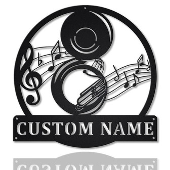 Personalized Sousaphone Monogram Metal Sign Art | Custom Sousaphone Monogram Metal Sign | Musical Instrument | Sousaphone Gift | Music Gift - Thegiftio UK
