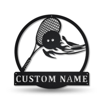 Personalized Squash Sport Monogram Metal Sign Art , Custom Squash Sport Metal Sign, Squash Sport Lover Sign Decoration For Living Room - Thegiftio UK