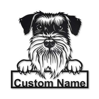 Personalized Standard Schnauzer Dog Metal Sign Art | Custom Standard Schnauzer Dog Metal Sign | Father&#39;s Day Gift |Pets Gift|Birthday Gift - Thegiftio UK