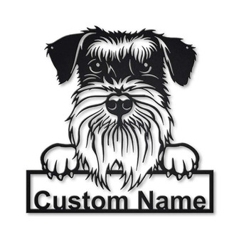 Personalized Standard Schnauzer Dog Metal Sign Art | Custom Standard Schnauzer Dog Metal Sign | Father's Day Gift |Pets Gift|Birthday Gift - Thegiftio UK