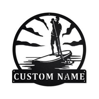 Personalized Standup Paddleboarding Metal Sign | Standup Paddleboarding Metal Wall Art | Standup Paddleboarding Metal wall Decor - Thegiftio UK