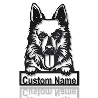 Personalized Swiss Shepherd Dog Metal Sign Art | Custom Swiss Shepherd Dog Metal Sign | Dog Gift | Animal Custom - Thegiftio UK
