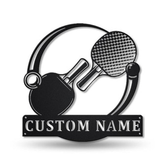 Personalized Table Tennis Sport Monogram Metal Sign Art | Custom Table Tennis Sport Metal Sign | Hobbie Gifts | Sport Gift | Birthday Gift - Thegiftio