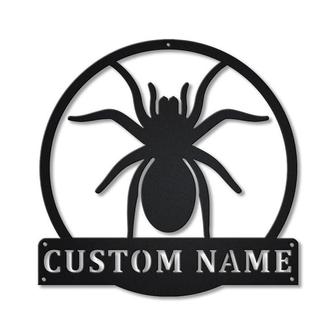 Personalized Tarantula Monogram Metal Sign Art | Custom Tarantula Metal Sign | Tarantula Gifts Funny | Animal Gift | Animal Custom - Thegiftio UK