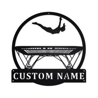 Personalized Trampolining Metal Sign | Trampolining Metal Wall Art | Trampolining Metal wall Decor | Trampolining Lover| Custom Trampolining - Thegiftio UK