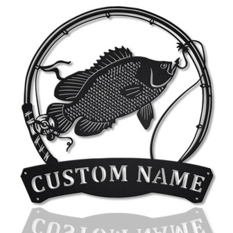 Personalized Tripletail Fishing Fish Pole Metal Sign Art | Custom Tripletail Fishing Monogram Metal Sign | Fishing Gifts | Decor Decoration - Thegiftio UK