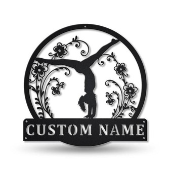 Personalized Tumbling Monogram Metal Sign Art | Custom Tumbling Monogram Metal Sign | Hobbie Gifts | Sport Gift | Birthday Gift - Thegiftio UK