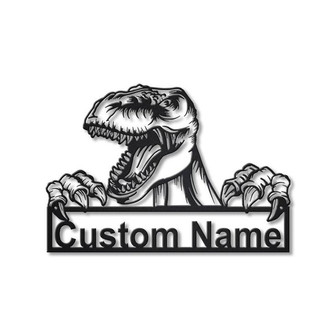Personalized Tyrannosaurus Dinosaur Metal Sign Art | Custom Tyrannosaurus Dinosaur Metal Sign | Animal Funny | Pets Gift | Birthday Gift - Thegiftio UK