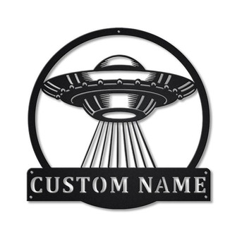 Personalized UFO Metal Sign Art | Custom UFO Metal Sign | UFO Gifts Funny | Hobbie Gift | Birthday Gift - Thegiftio UK
