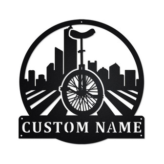Personalized Unicycling Metal Sign | Unicycling Metal Wall Art | Unicycling Metal wall Decor | Unicycling Lover | Custom Unicycling - Thegiftio UK