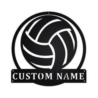 Personalized Volleyball Metal Sign | Volleyball Metal Wall Art | Volleyball Metal wall Decor | Volleyball Lover | Custom Volleyball - Thegiftio UK