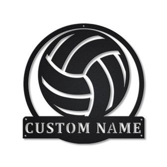 Personalized Volleyball Monogram Metal Sign Art | Custom Volleyball Metal Sign | Hobbie Gifts | Sport Gift | Birthday Gift - Thegiftio UK