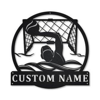 Personalized Water Polo Sport Monogram Metal Sign Art | Custom Water Polo Sport Metal Sign | Hobbie Gifts | Sport Gift | Birthday Gift - Thegiftio UK