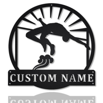 Personalized Water Skiing Monogram Metal Sign Art | Water Skiing Antler Decor | Water Skiing Metal Sign | Housewarming Outdoor Metal - Thegiftio UK