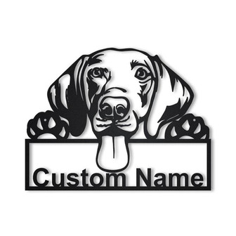 Personalized Weimaraner Dog Metal Sign Art | Custom Weimaraner Dog Metal Sign | Father's Day Gift | Pets Gift | Birthday Gift - Thegiftio UK