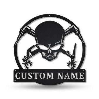 Personalized Welder Fabricator Monogram Metal Sign Art | Custom Welder Monogram Metal Sign | Welder Monogram Gift | Job Gift - Thegiftio UK
