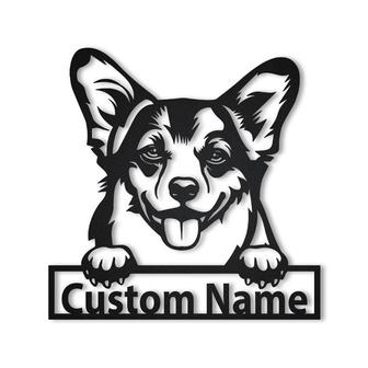 Personalized Welsh Corgi Dog Metal Sign Art | Custom Welsh Corgi Dog Metal Sign | Welsh Corgi Dog Gifts for Men | Dog Gift - Thegiftio UK
