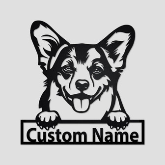 Personalized Welsh Corgi Metal Sign | Welsh Corgi Metal Wall Art | Dog Metal Sign | Welsh Corgi Gift | Dog Lover | Welsh Corgi Lover - Thegiftio UK