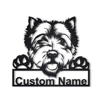 Personalized West Highland White Terrier Dog Metal Sign Art | Custom West Highland White Terrier Dog Metal Sign |Father's Day Gift|Pets Gift - Thegiftio UK