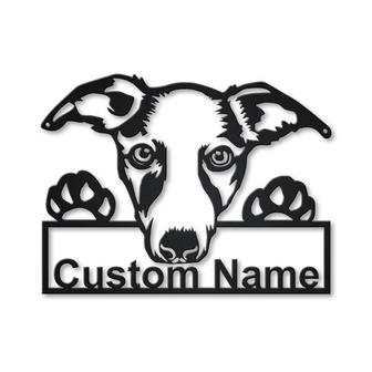 Personalized Whippet Dog Metal Sign Art | Custom Whippet Dog Metal Sign |Father&#39;s Day Gift | Pets Gift | Birthday Gift - Thegiftio UK