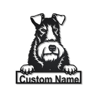 Personalized Wire Fox Terrier Dog Metal Sign Art | Custom Wire Fox Terrier Dog Metal Sign | Boxer Dog Funny | Dog Gift | Animal Custom - Thegiftio UK