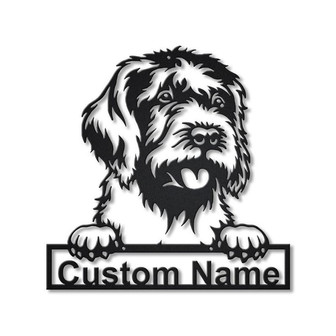 Personalized Wirehaired Pointing Griffon Dog Metal Sign Art | Custom Wirehaired Pointing Griffon Metal Sign | Dog Gift | Animal Funny - Thegiftio UK