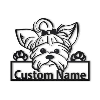 Personalized Yorkie Dog Metal Sign Art | Custom Yorkie Dog Metal Sign |Father&#39;s Day Gift | Pets Gift | Birthday Gift - Thegiftio UK