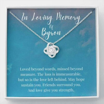 Pesonalized Necklace Custom Name Card In Loving Memory Of Your Husband - Thegiftio UK