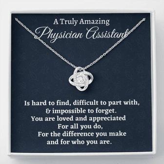 Physician Assistant Necklace Gift, Appreciation Gift For A Physician Assistant, Love Knot Necklace, Physician Assistant Gift - Thegiftio UK