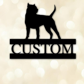 Pit Bull Sign, Pit Bull , Custom metal sign,Housewarming Gift, pit,dog sign,Custom Sign,Outdoor Metal Sign,dog art,art,Pit bullies,name,pit - Thegiftio UK