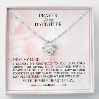 Prayer For My Daughter- Love Knot Necklace - By Zahara - Thegiftio UK