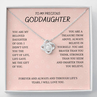 Precious Goddaughter Treasure From Above Love Knot Necklace - Thegiftio UK
